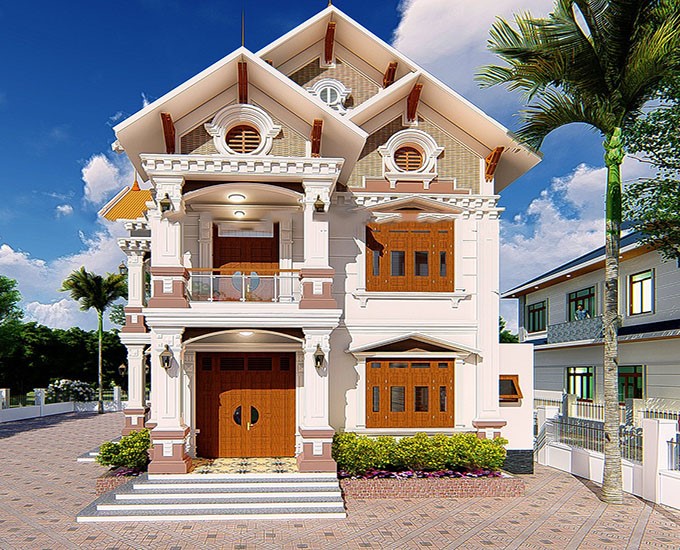 Nhà 2 tầng phong cách Tân cổ điển